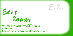 edit kovar business card